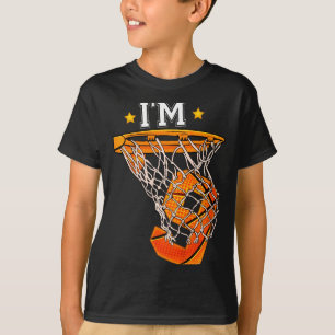 Kinderen 9e verjaardag basketbal 9 jongen meisje 6 t-shirt