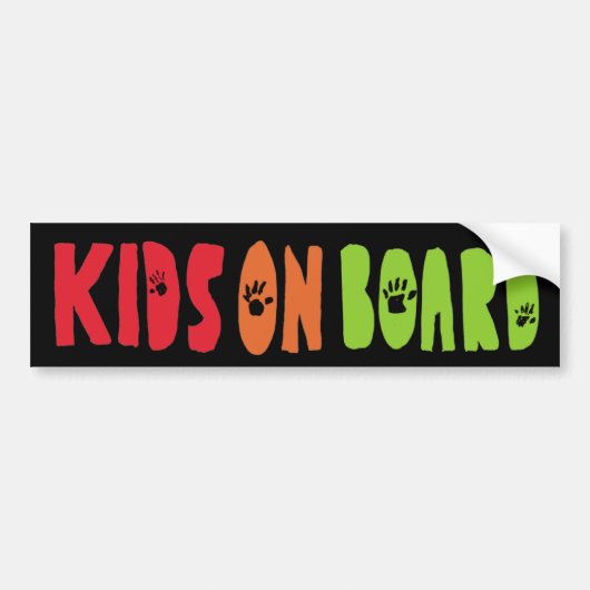 Kinderen aan boord bumpersticker (Voorkant)