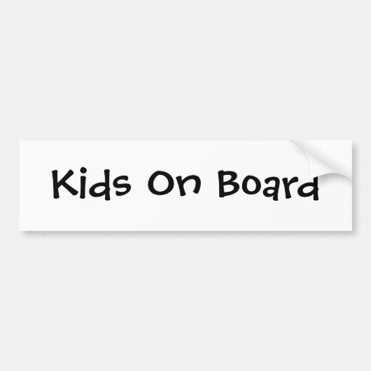 Kinderen aan boord bumpersticker (Voorkant)