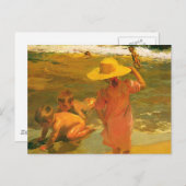 Kinderen aan de wal van het Zee - Joaquín Sorolla Briefkaart (Voorkant / Achterkant)