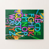 Kinderen ABCs alfabet legpuzzel (Horizontaal)