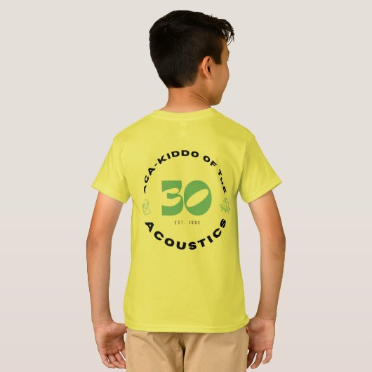 KINDEREN - "Aca-Kiddo" Kies uw eigen kleur T-shirt (Achterkant volledig)
