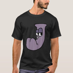 Kinderen Alfabet verhalen J cool schurk Letter Alf T-shirt