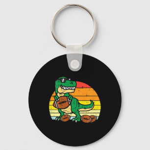 Kinderen Amerikaans Voetbal Trex Retro Dinosaur Ju Sleutelhanger