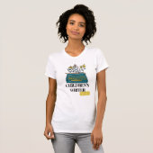 Kinderen Auteur Typewriter en FlowerT-shirt T-shirt (Voorkant volledig)