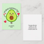 Kinderen Avocado Valentijnsdag Notitiekaartje (Voorkant / Achterkant)