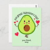 Kinderen Avocado Valentijnsdag Postkaart Formaat (Voorkant / Achterkant)