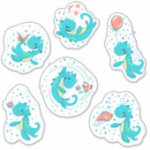 Kinderen/baby's 6 Nessy & Vrienden Stickers Set (Voorkant)