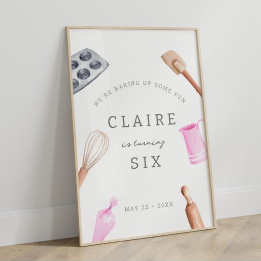 Kinderen bakken Birthday Bash | Meisjes Feest Welk Poster