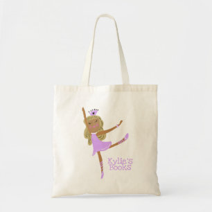 Kinderen Ballerina Paarse Bibliotheek Boek Tas