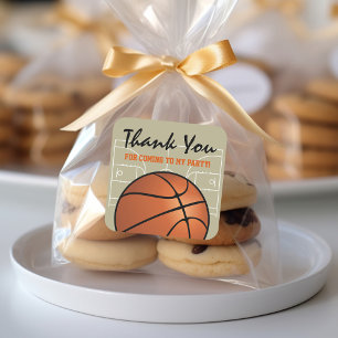 Kinderen Basketbal Verjaardagsfeestje Vierkante Sticker