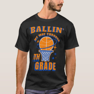 Kinderen bedriegen hun weg door de 7e klas Schets T-shirt