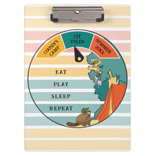 Kinderen bever, opossum, slangenkamp personalisere klembord (Voorkant)