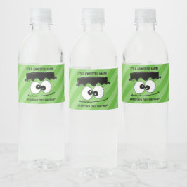 Kinderen Birthday Halloween Party Labels, Frankens Waterfles Etiket
