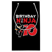 Kinderen Birthday Ninja - 10-jarig thema Oude Part Klein Cadeauzakje (Achterkant)