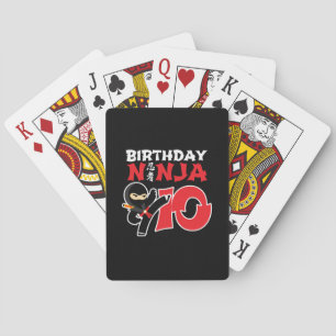 Kinderen Birthday Ninja - 10-jarig thema Oude Part Pokerkaarten