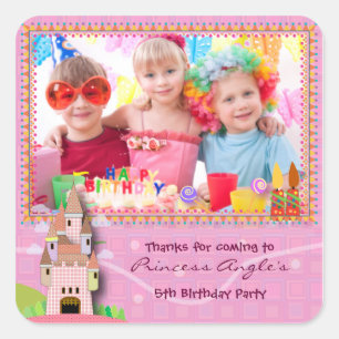 Kinderen Birthday Sticker 053: Mijn kasteel