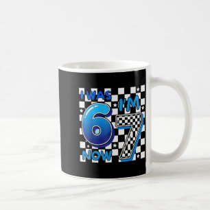 Kinderen Blauw Geruit Ik Was 6 Nu Ben Ik 7 Grappig Koffiemok