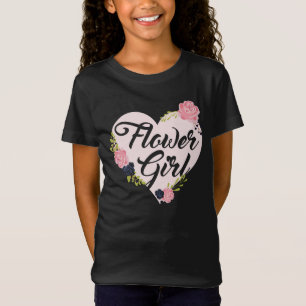 Kinderen Bloemenmeisje Hart Bruidsmeisje Shirts Tr