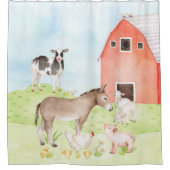 Kinderen Boerderij Dier Douchegordijn (Voorkant)