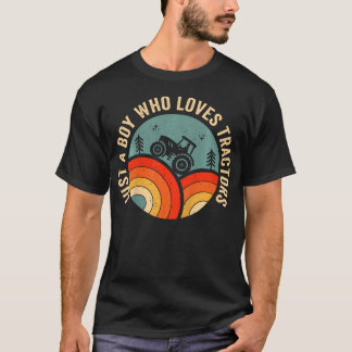 Kinderen Boerderij Lifestyle Gewoon Een Jongen Die T-shirt