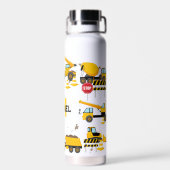 Kinderen Bouw Graafmachine Waterfles (Achterkant)