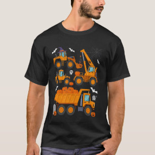 Kinderen Bouwvoertuig Halloween Kraan Truck Pu T-shirt