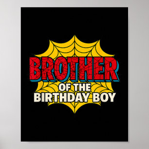 Kinderen Broer Van De Jarige Jongen Spider Thema P Poster