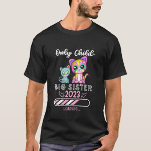 Kinderen Broers en zussen Oudere zus 2023 cute kat T-shirt
