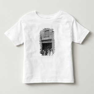 Kinderen buiten de werkplaats van John Pounds Kinder Shirts