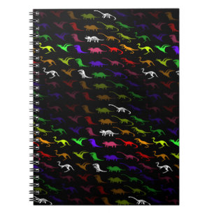Kinderen coole regenboog kleurrijke schattige dino notitieboek