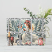 Kinderen Cowboy Kerst Waltz Kerst Kaart (Staand voorkant)