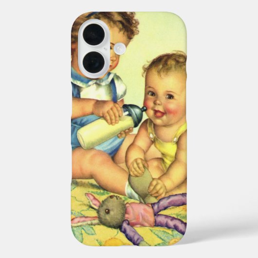  kinderen, Cute Happy Toddlers-sloopfles Case-Mate iPhone Case (Achterkant)