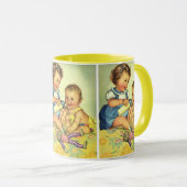 kinderen, Cute Happy Toddlers-sloopfles Mok (Voorkant rechts)