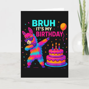Kinderen Dabbing Lama Verjaardag Grappige Verjaard Kaart