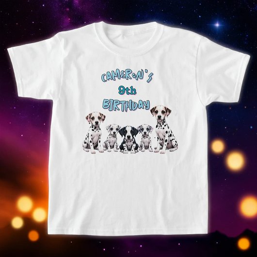 Kinderen Dalmatische Verjaardag Puppy Party T-shirt