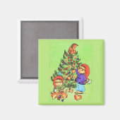 Kinderen decorteren  boommagneet magneet (Voorkant / Achterkant)