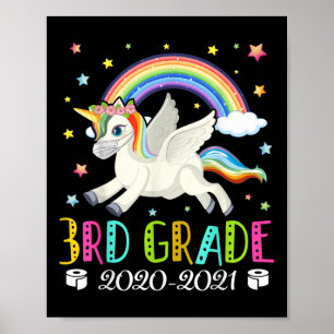 Kinderen Derde Klas 2020 Quarantaine Schattige Een Poster