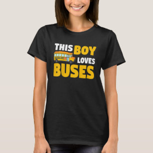 Kinderen Deze jongen houdt van Buses School Bus Ki T-shirt