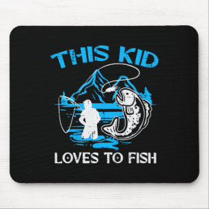 Kinderen Deze Kid Loves To Visserij Schattige Jong Muismat