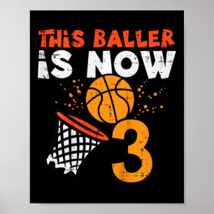 Kinderen deze Ller is nu 3 Sketll 3e verjaardag Bd Poster