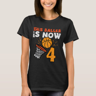 Kinderen deze Ller is nu 4 Sketll 4e verjaardag Bd T-shirt