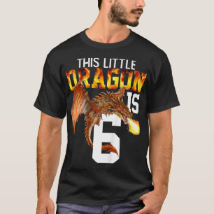 Kinderen die 6 jaar oud zijn, gift Boy Dragon 6 T-shirt