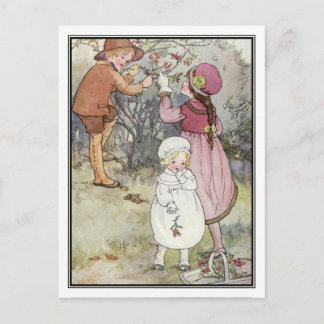 Kinderen die Berries verzamelen door Anne Anderson Briefkaart