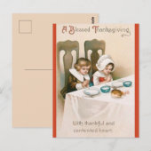  kinderen die bidden voor de Thanksgiving Briefkaart (Voorkant / Achterkant)