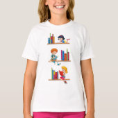 Kinderen die boeken lezen t-shirt (Voorkant)
