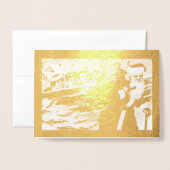  Kinderen die de Kerstman volgen, ZSSPG Folie Kaarten (Voorkant met envelop)