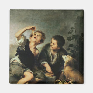Kinderen die een knuppel eten, 1670-75 magneet