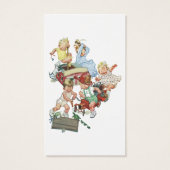  kinderen die een luier afspelen visitekaartje (Achterkant)