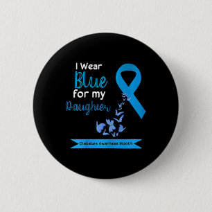 Kinderen die ik blauw voor mijn dochter Diabetes A Ronde Button 5,7 Cm
